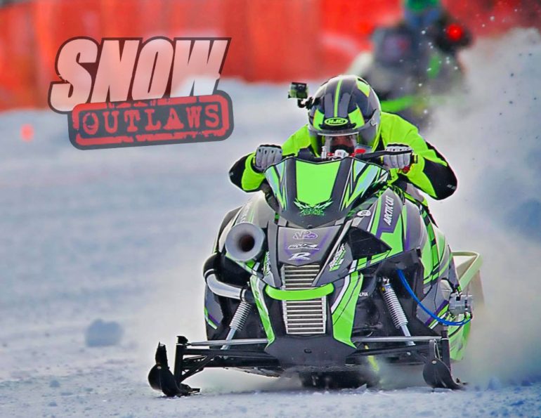 snow mobile drag racing