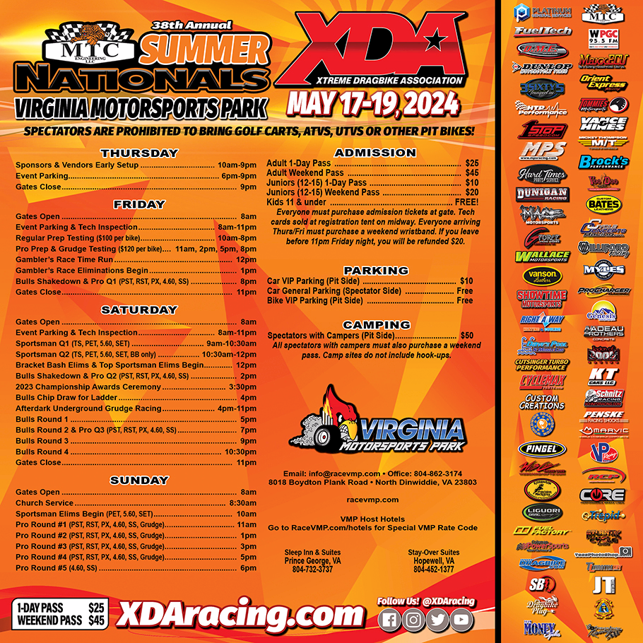 XDA Heads to Virginia Motorsports Park – Drag Bike News