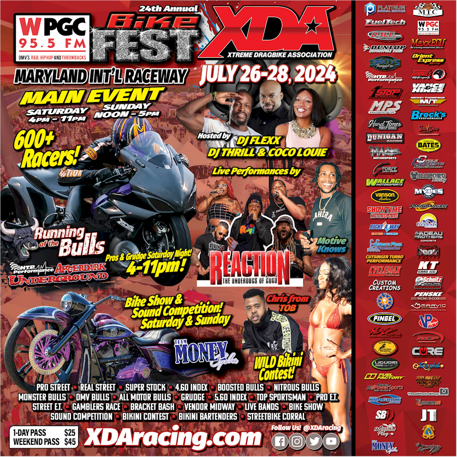 XDA’s Big Show is back at MIR on July 2828 with the WPGC Bike Fest